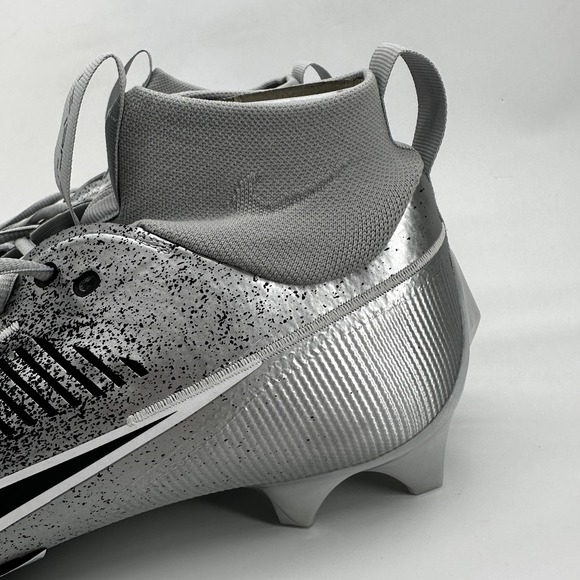 Nike Vapor Shoes Mens Size 16 Silver Black Mid Top Football Cleats HF3454-003‎ main image 4